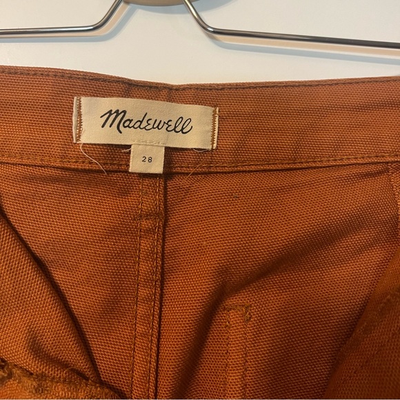 Madewell Emmett wide-legged crop pants in rust brown - Picture 2 of 4